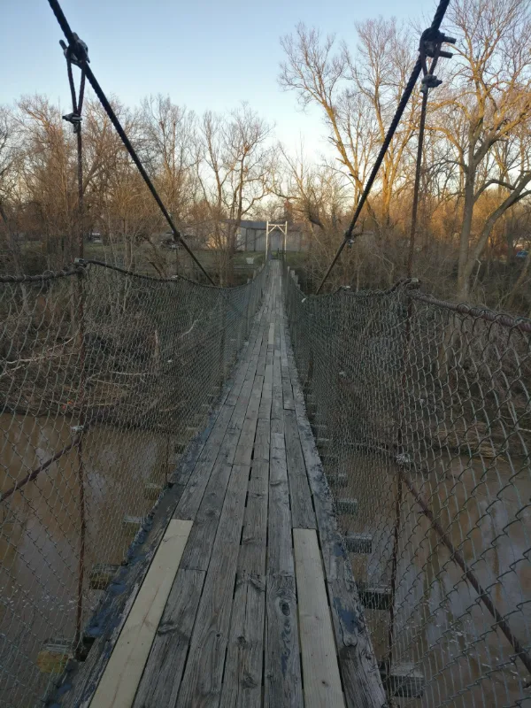 Swinging Bridge in Pawhuska